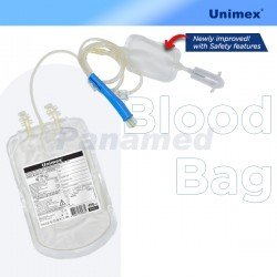 Unimex Blood Bag  with Needle Cover and Sampling Bag